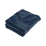 Tmavomodrý pléd Tiseco Home Studio Horsestitch, 130 × 170 cm