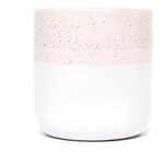 Ružovo-biela kameninový hrnček ÅOOMI Dust, 400 ml