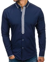 Cămașă elegantă pentru bărbat cu mâneca lungă bluemarin Bolf 5800