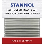 Stannol HS10 spájkovací cín bez olova bez olova Sn99,3Cu0,7 10 g 0.5 mm