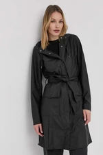 Bunda Rains Curve Jacket 18130 dámska, čierna farba, prechodná