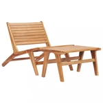 Zahradní židle s podnožkou teakové dřevo Dekorhome,Zahradní židle s podnožkou teakové dřevo Dekorhome