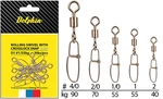 Delphin obratlík s karabinou rolling swivel with crosslock snap b-04 - velikost 4/0 / nosnost 90 kg