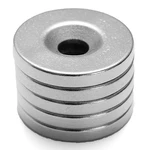 5Pcs Strong Magnets 20mmx3mm Hole 5mm Rare Earth Neodymium