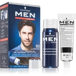 Schwarzkopf Men Perfect Anti-Grey Color Gel tónovací gel na vlasy pro muže 80 Natural Black Brown