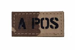 Nášivka AČR IR Combat Systems® krevní skupina A POS - vzor 95 Poušť (Farba: Vzor 95 desert)