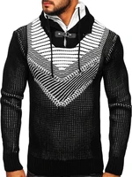 Pulover negru gros Bolf 2027
