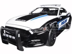 2015 Ford Mustang GT 5.0 Police Car Black and White with Blue Stripes 1/18 Diecast Model Car by Maisto