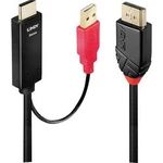 S-video kabel LINDY [1x HDMI zástrčka, USB - 1x zástrčka DisplayPort] černá/červená 2.00 m