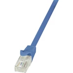 LogiLink CP2016U RJ45 sieťové káble, prepojovacie káble CAT 6 U/UTP 25.00 cm modrá s ochranou 1 ks