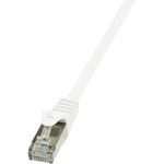 LogiLink CP2111S RJ45 sieťové káble, prepojovacie káble CAT 6 F/UTP 20.00 m biela s ochranou 1 ks