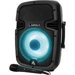 Lamax PartyBoomBox300 vybavenie na karaoke odolné proti striekajúcej vode, ambient light, možné znovu nabíjať, vr. mikro