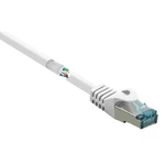 Basetech BT-2270683 RJ45 sieťové káble, prepojovacie káble CAT 6A S/FTP 20.00 m biela s ochranou, samozhášavý 1 ks