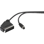 SpeaKa Professional konektor DIN / SCART AV prepojovací kábel [1x mini DIN zástrčka - 1x zástrčka scart] 1.50 m čierna