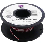 TRU COMPONENTS 1567407 spojovací drôt  2 x 0.20 mm² červená, biela 5 m