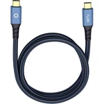 USB 3.0 prepojovací kábel [1x USB-C ™ zástrčka - 1x USB-C ™ zástrčka] 1.00 m modrá pozlátené kontakty Oehlbach USB Plus