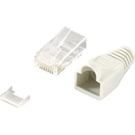LogiLink MP0023 Konektor RJ45 CAT 6, nestienený MP0023 zástrčka, rovná  Počet pólov: 8P8C  sivá 100 ks