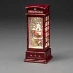 Konstsmide 4363-550  telefónna búdka s Ježiškom    teplá biela LED  farebná s motívom snehu, naplnené vodou, časomerač,