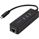 LogiLink USB 3.0 adaptér [1x USB 3.0 zástrčka C - 1x RJ45 zásvuka, USB 3.2 gen. 1 zásuvka A] USB-C 3-Port Hub with Gigab