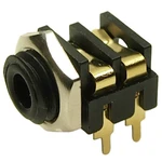 Cliff CL13845G jack konektor 3.5 mm zásuvka, vstavateľná horizontálna Pólov: 2 čiernobiela čierna 1 ks