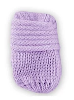 Kojenecké rukavičky pletené, zimní - lila, Baby Nellys, vel. 56-68 (0-6 m)