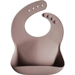 Mushie Silicone Baby Bib bryndák Warm Taupe 1 ks