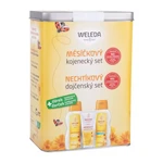 Weleda Baby Calendula Oil Set darčeková kazeta dojčenský olej 200 ml + dojčenský krém na zapareniny 75 ml + dojčenský kúpeľ 200 ml pre deti