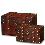 Wooden Square Jewelry Box Wooden Retro Box Prop Storage Crafts