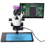 7X-45X Trinocular Stereo Microscope 51MP HDMI Digital USB Industrial Microscope Camera for Phone Repair Soldering