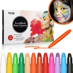 12 Color Makeup Painting Set Splash-proof Non-toxic Face Body Paint Crayons for Party Festival Celebrations