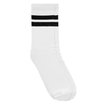Wojas Bílé Bavlněné Ponožky Dámské S Černými Pruhy
