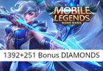 Mobile Legends - 1392+251 Bonus Diamonds Key