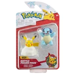 BOTI Pokémon akčné figúrky Pikachu a Squirtle (Merry Christmas) - 5 cm