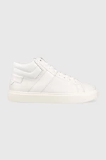 Sneakers boty Calvin Klein HIGH TOP LACE UP LTH bílá barva, HM0HM01057