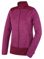 Husky  Alan L dk. magenta, L Dámsky fleecový sveter na zips