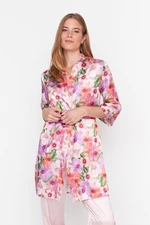 Trendyol Multi Color Floral Pattern Woven Dressing Gown