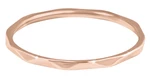 Troli Minimalistický pozlacený prsten s jemným designem Rose Gold 57 mm