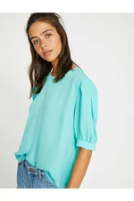 Koton Women's Green Crewneck Blouse