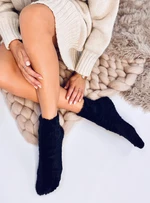 Černé hřejivé ponožky na zimu