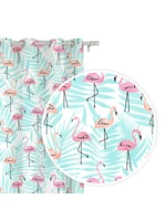 Edoti Curtain in flamingos 140x250 A500