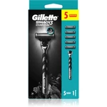 Gillette Mach3 Charcoal holiaci strojček + náhradné hlavice 5 ks