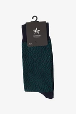ALTINYILDIZ CLASSICS Men's Navy Blue-Green Patterned Bamboo Cleat Socks