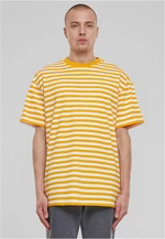 Men's T-shirt Regular Stripe - white/yellow