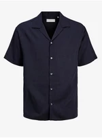Jack & Jones Aaron Men's Short Sleeve Shirt Dark Blue - Men