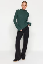 Trendyol Mint Bardziej zrównoważony sweter z dzianiny z wysokim dekoltem