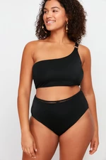 Trendyol Curve Black High Waist Compression Bikini Bottom