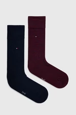 Ponožky Tommy Hilfiger 2-pak pánske, tmavomodrá farba, 371111.