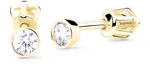Cutie Diamonds Nežné kôstkové náušnice zo žltého zlata s briliantmi DZ8017-30-00-X-1