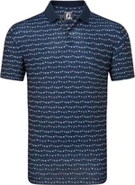 Footjoy Flag Banner Print Navy M Camiseta polo