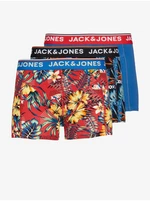 Boxerky pre mužov Jack & Jones - modrá, tmavomodrá, červená